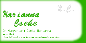 marianna cseke business card